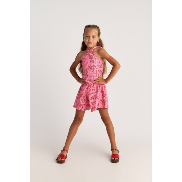 T7073 Bandana Set with Scarf Top & Shorts for Kids Two in a Castle - Image 3