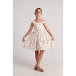 T7079 Ecrou Summer Tart 3-Layer Ruffle Dress for Kids Two in a Castle