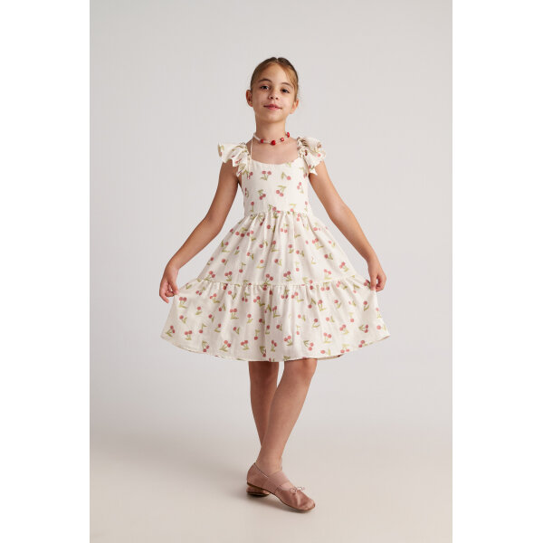 T7079 Ecrou Summer Tart 3-Layer Ruffle Dress for Kids Two in a Castle - Image 2