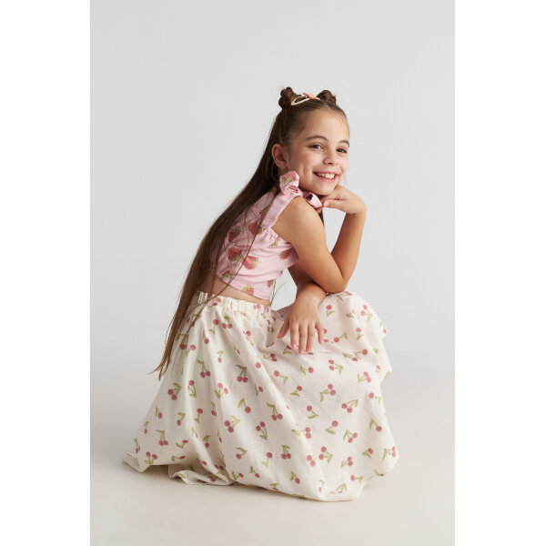 T7080 Summer Tart Set with Top & Midi Skirt for Kids Two in a Castle - Image 2