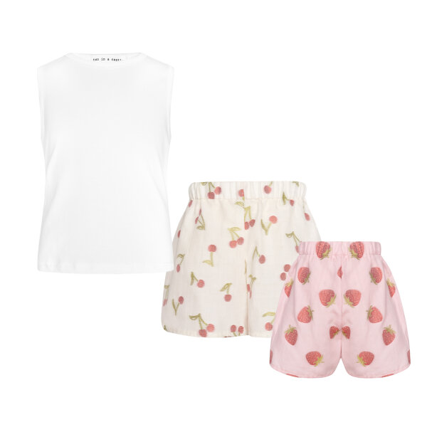 T7081 Summer Tart Set with Top & Bicolor Shorts for Kids Two in a Castle - Image 2