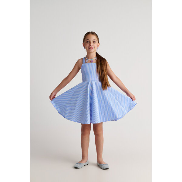 T7100 The Cool Shirt Striped Backless Bow Dress Two in a Castle - Image 2