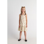 T7205 Little Flowers The Floral Qulted Backless Dress Two in a Castle